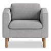 Hon Parkwyn Series Club Chair, 33 in. x 26.75 in. x 29 in., Gray Seat, Gray Back, Oak Base HONVP3LCHRGRY